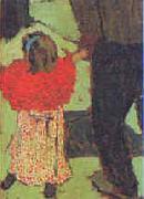 Edouard Vuillard Enfant avec Echarpe Rouge oil on canvas